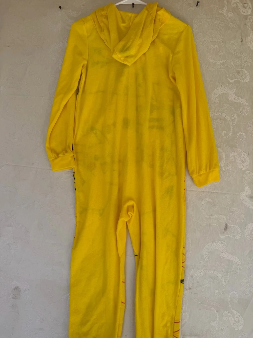 Pikachu Yellow Kids One-Piece Hoodie Pajamas
